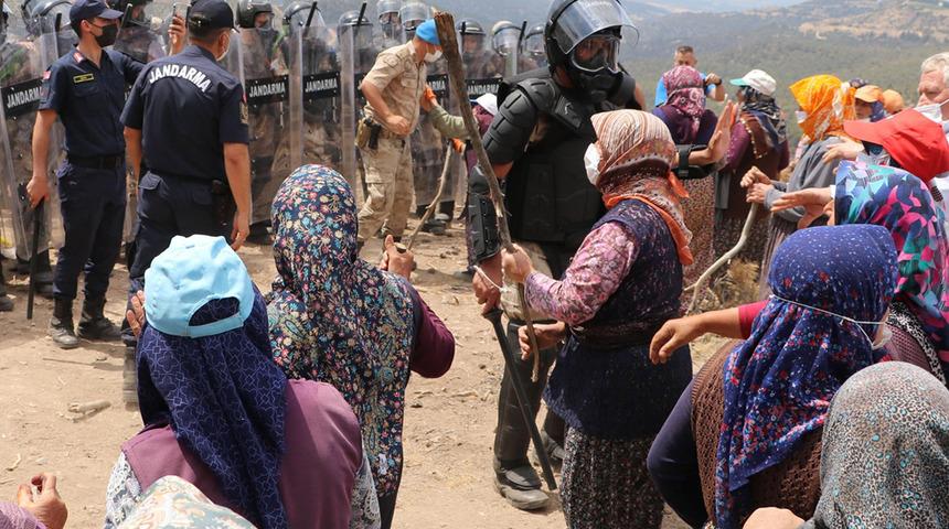 Denizli'de taş ocağı gerginliği: Valiliğe girmeye çalıştılar