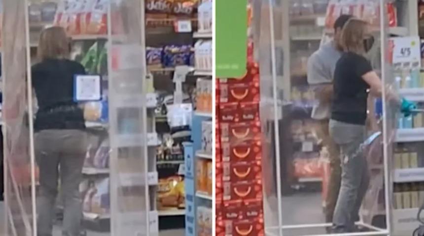 Market müşterisinin tuhaf 'Covid kıyafeti' viral oldu: Sıradan bir gün