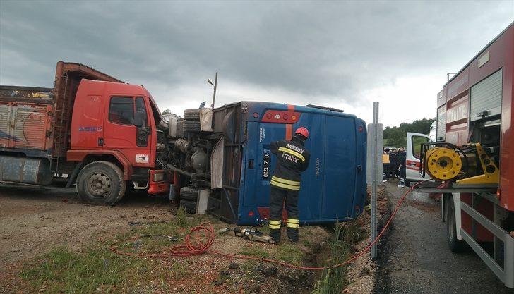 Samsun'da cezaevi aracı devrildi: 10 yaralı G2