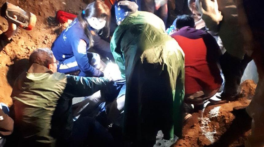 Göçükte kardeş öldü ağabey ağır yaralı