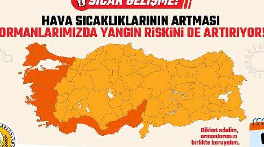 Orman Genel Müdürlüğü paylaştı! Ege ve Akdeniz'de kırmızı alarm