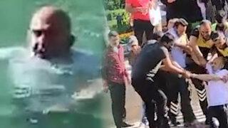 Sosyal medya bu görüntüleri konuşuyor! Balıklıgöl'e atlayıp, valinin gelmesini istedi