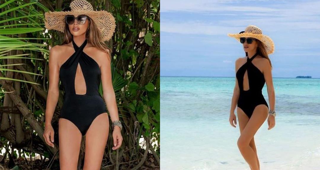 Seren Serengil yine photoshop kurbanı oldu! Bu kez g&ouml;bek deliğini yok etti