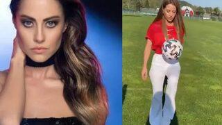 Milli formayı giyen Derya Uluğ futbol topuyla şov yaptı