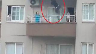 Damdan sarkarken ölümle burun buruna geldi