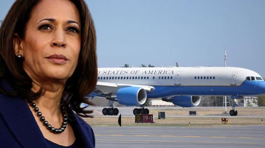 ABD Başkan Yardımcısı Kamala Harris'in uçağı teknik arıza nedeniyle zorunlu iniş yaptı
