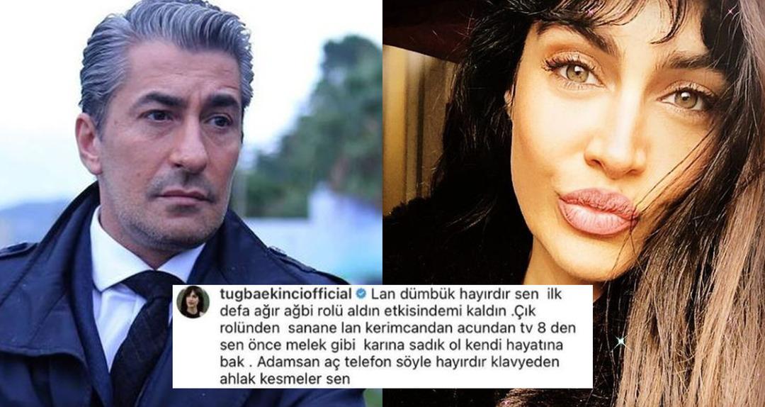 Tuğba Ekinci Erkan Petekkaya'ya ateş p&uuml;sk&uuml;rd&uuml;: "Lan d&uuml;mb&uuml;k hayırdır sen"