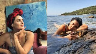 İstanbul'u terk etmişti! Kendini ormana vuran Aslıhan Gürbüz'den ilginç pozlar! Dallara tüne...