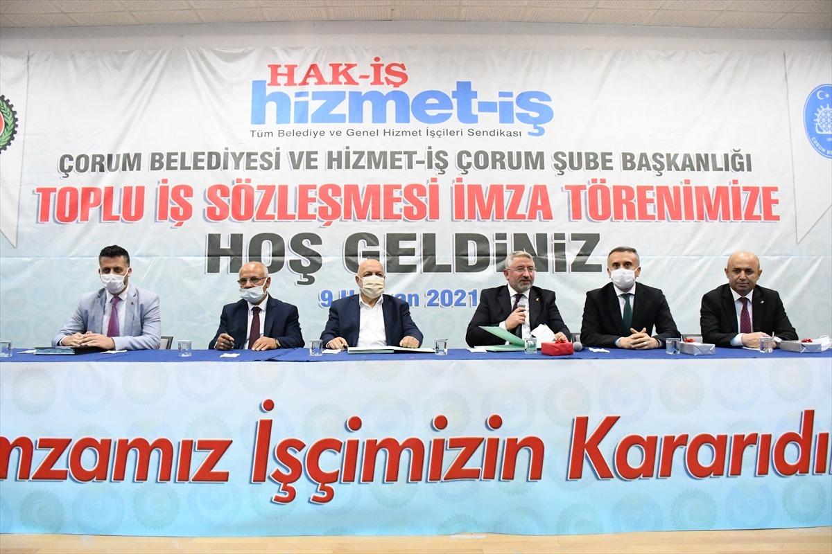 &Ccedil;orum Belediyesinde imzalanan TİS ile iş&ccedil;ilere y&uuml;zde 32 zam yapıldı