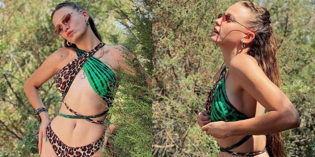 Serenay Sarıkaya leopor bikinisiyle sosyal medyayı salladı!