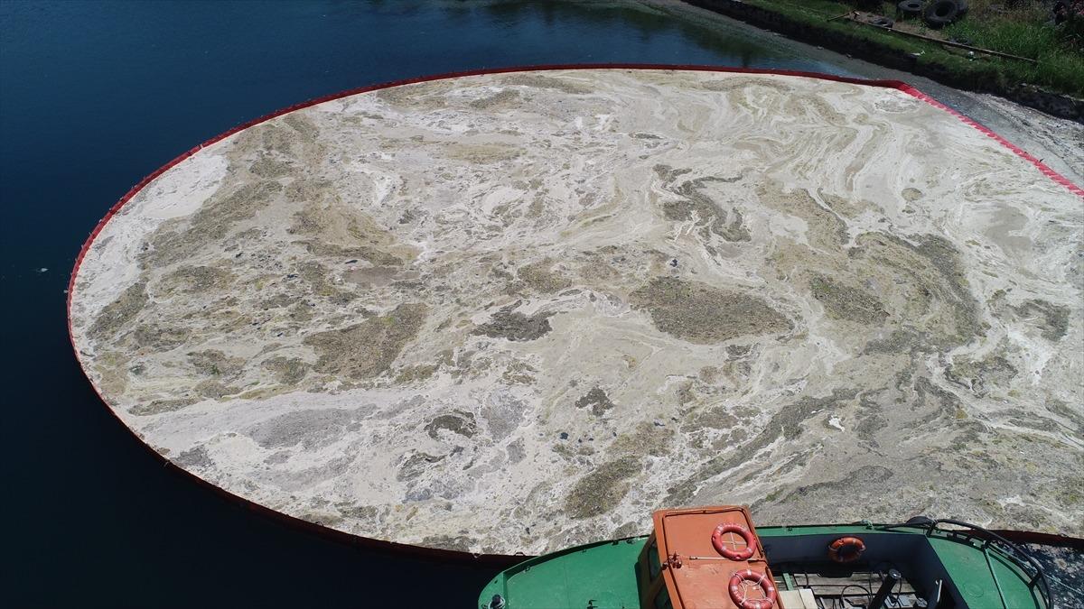 Tekirdağ'da kıyıda biriken m&uuml;silajı temizleme &ccedil;alışmaları s&uuml;r&uuml;yor