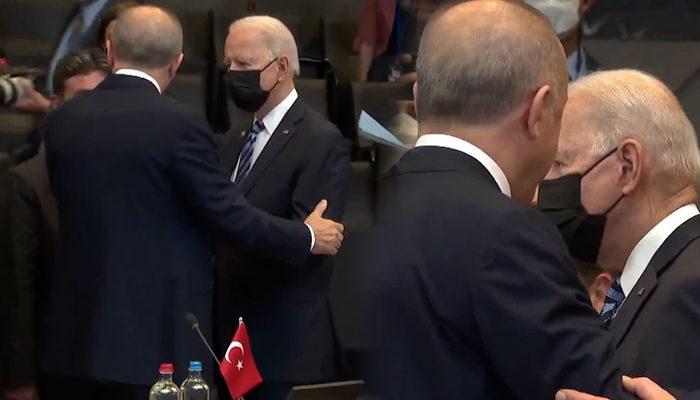 Kritik görüşme öncesi dikkat çeken kare! Erdoğan ve Biden bir araya geldi