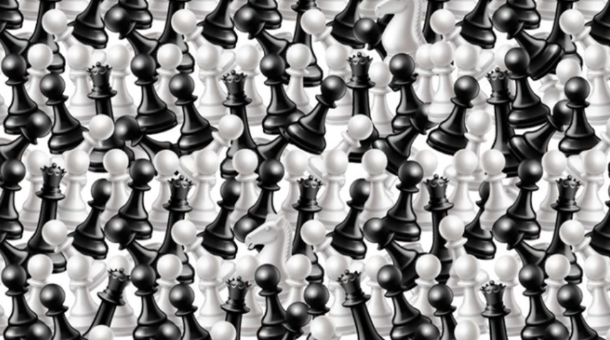 Satranca bir de bu açıdan bakın! Saklanan atları görebiliyor musunuz?