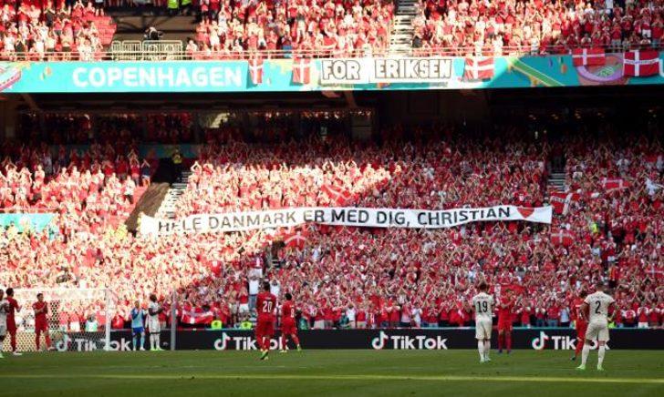 EURO 2020'de tarihi anlar! Danimarka-Belçika maçında herkes Eriksen'i alkışladı