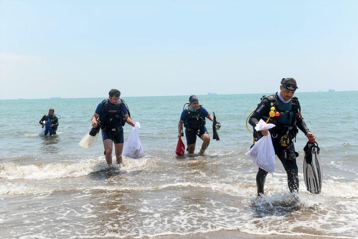 Mersin'de deniz dibi temizliği yapıldı G3
