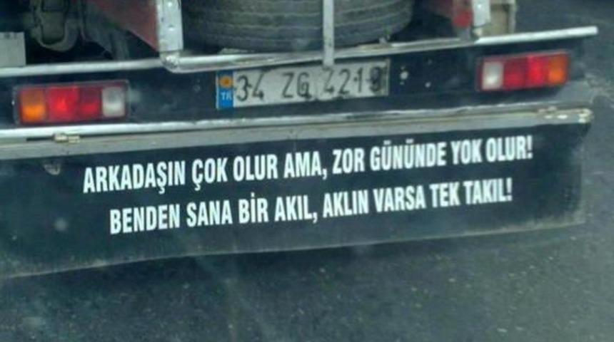 Atarlı giderli sözler! Resimli kamyon arkası sözler!