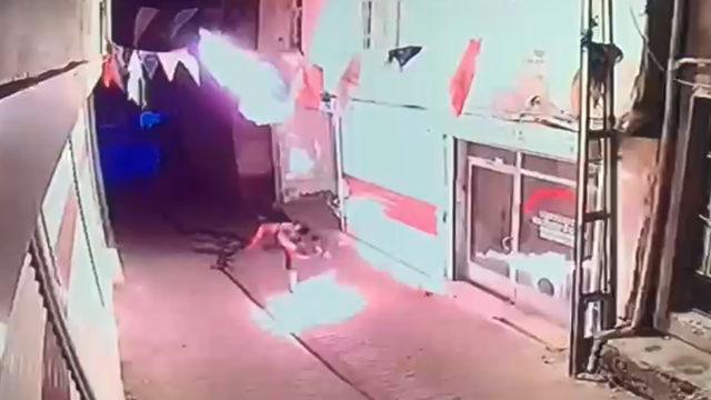 AK Parti Hani ilçe binasına molotoflu saldırı