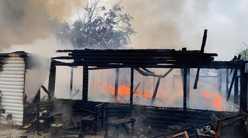 Şile'de kafeteryada yangın