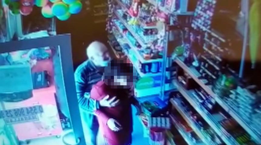 Markette kız çocuğuna cinsel istismar! İğrenç olayın görüntüleri ortaya çıktı