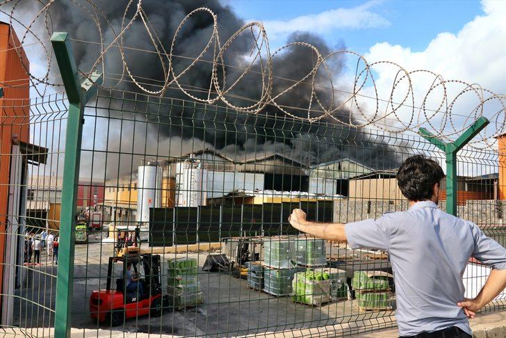 Osmaniye'de plastik geri dönüşüm fabrikasında çıkan yangına müdahale ediliyor G2