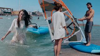 İlayda Alişan, sevgilisi Serkay Tütüncü'den sörf dersi aldı: Teşekkürler hocam