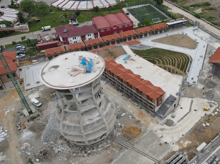 Rize'de çay bardağı inşaatı devam ediyor! Guinness Rekorlar Kitabı’na girecek G1