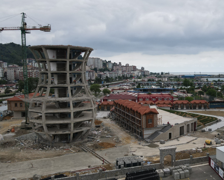 Rize'de çay bardağı inşaatı devam ediyor! Guinness Rekorlar Kitabı’na girecek G5