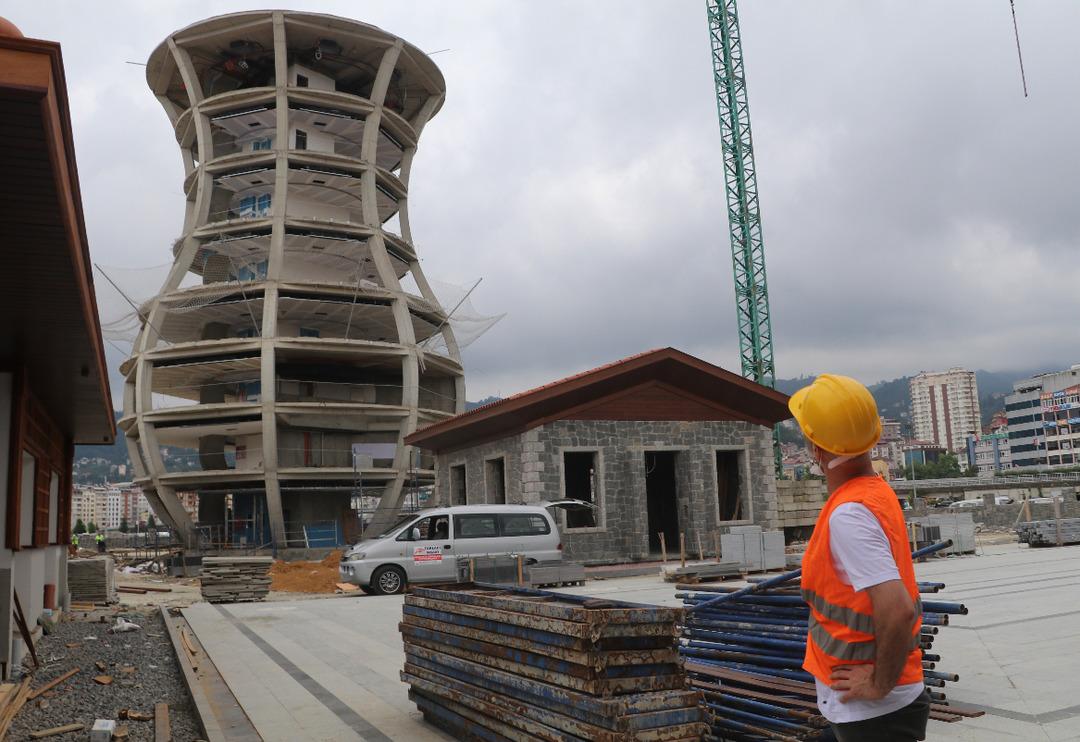 Rize'de &ccedil;ay bardağı inşaatı devam ediyor! Guinness Rekorlar Kitabı&rsquo;na girecek