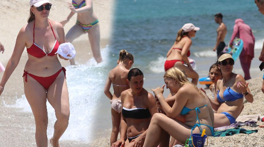 Antalya’da plajlar tıklım tıklım! Sıcak havayı gören akın etti