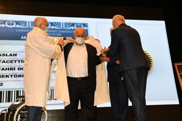 ÇOMÜ'de iş insanı Tacettin Aslan'a "fahri doktora" unvanı verildi G3