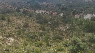 Afyonkarahisar'da uçuruma yuvarlanan otomobilin sürücüsü yaralandı