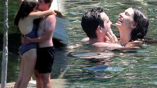 Denizde aşk! Josh Hutcherson sevgilisini öpmeye doyamadı