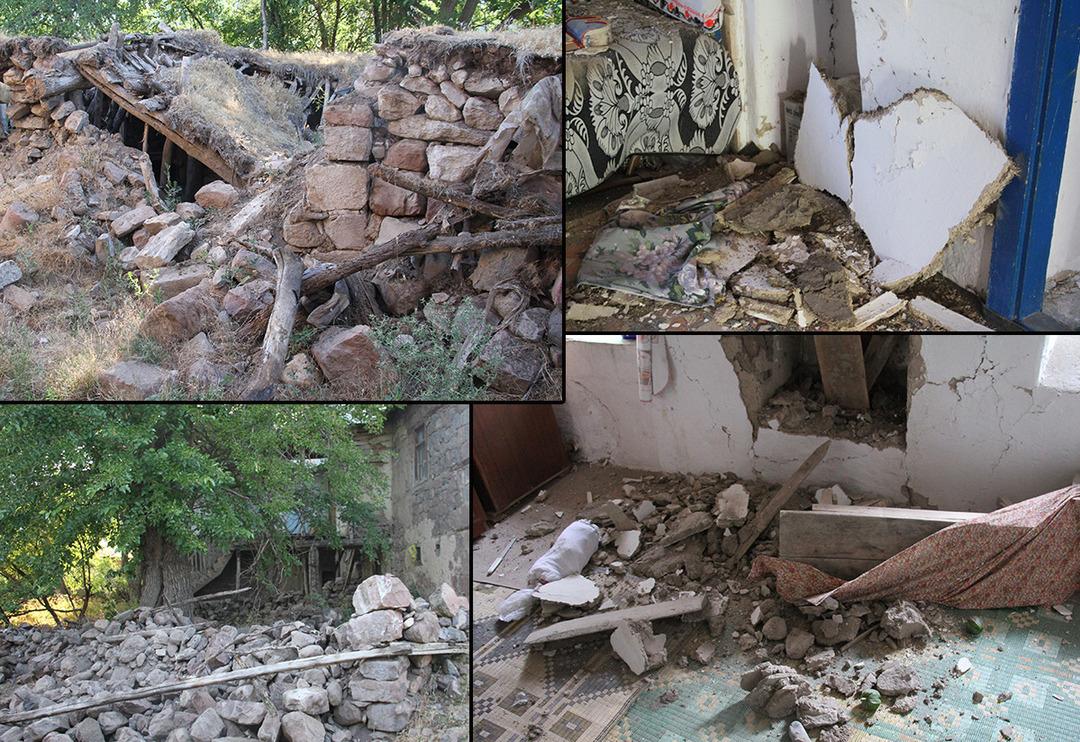 Bing&ouml;l'deki 5.2'lik depremin boyutu g&uuml;n ağarınca ortaya &ccedil;ıktı