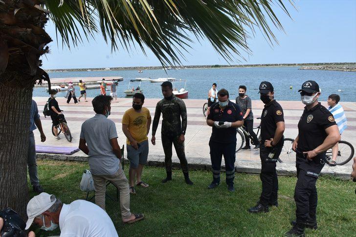 Samsun'da "boğulma" ihbarı yapılan kişi zıpkınla balık avlarken denizden çıktı G1
