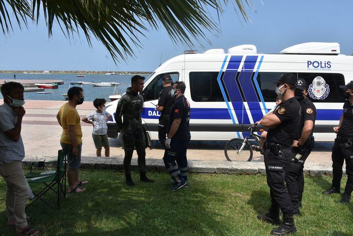 Samsun'da "boğulma" ihbarı yapılan kişi zıpkınla balık avlarken denizden çıktı G2
