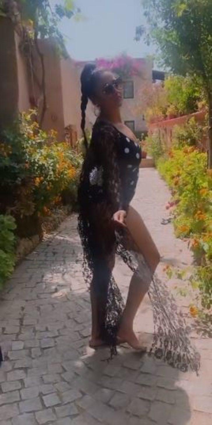 Solmaz Çiros mayosuyla poz verince olay oldu! Kiloları dikkat çekti G2