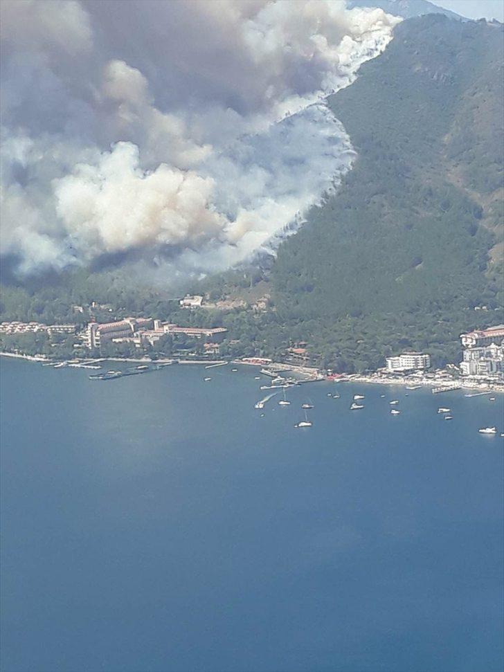Marmaris'te orman yangını! Bir personel şehit oldu