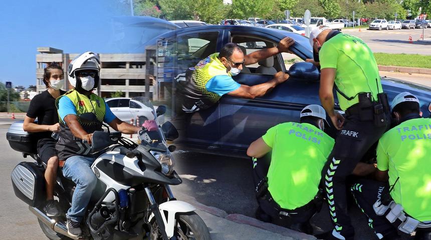 Polisler, öğrenciler için lastikçi bile oldular!