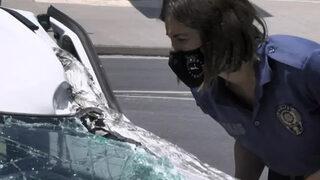 Beşiktaş'ta feci kaza! Kadın polis yanından ayrılmadı