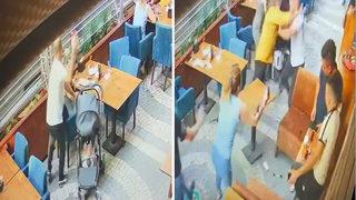 Eski eşine ve onu korumak isteyen isteyen 2 kişiye dehşeti yaşattı