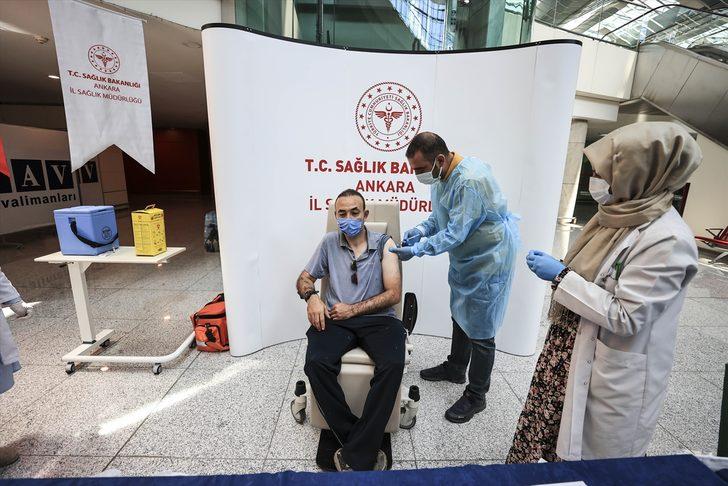 Esenboğa Havalimanı'nda Kovid-19 aşısı yapılmaya başlandı G4