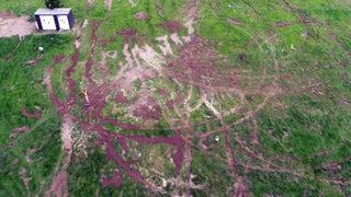 Drift yaparak yeşil alanı bu hale getirdi! Pahalıya patladı