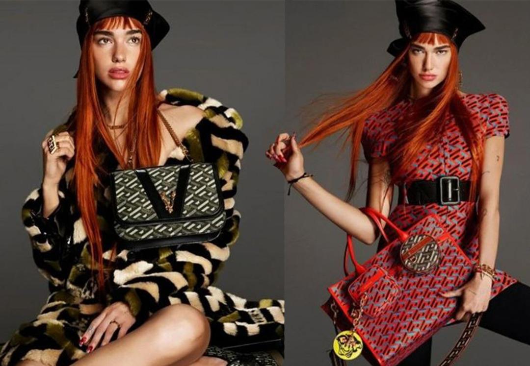 D&uuml;nyaca &uuml;nl&uuml; şarkıcı Dua Lipa Versace'nin reklam y&uuml;z&uuml; oldu!