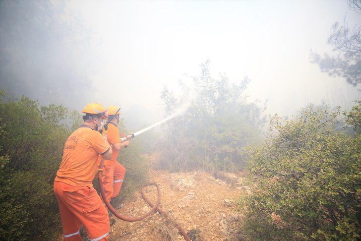 GÜNCELLEME - Antalya'da Zeytinpark'ta ormanlık ve çalılık alanda yangın çıktı G2