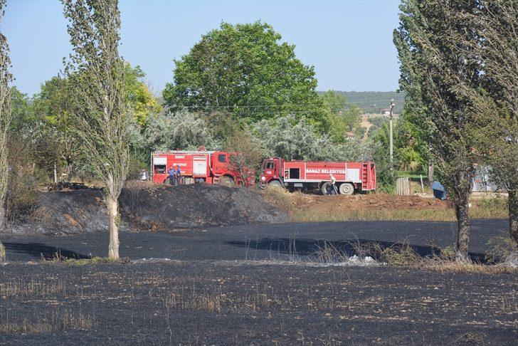 Uşak'ta çıkan yangında tarım arazileri zarar gördü G1