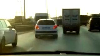 Arnavutköy’de makas atarak ilerleyen maganda saniye saniye kamerada