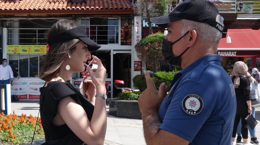 Maske takmadı, polisi görünce tepkisi şaşkına çevirdi: Takılmayacak diye biliyordum