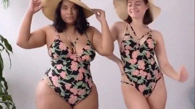 Aynı kıyafetlerin farklı bedenlerde nasıl durduğunu göstererek güzellik kalıplarını yıktılar