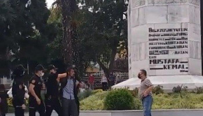 Bursa'da Atatürk heykeline çekiçli saldırı