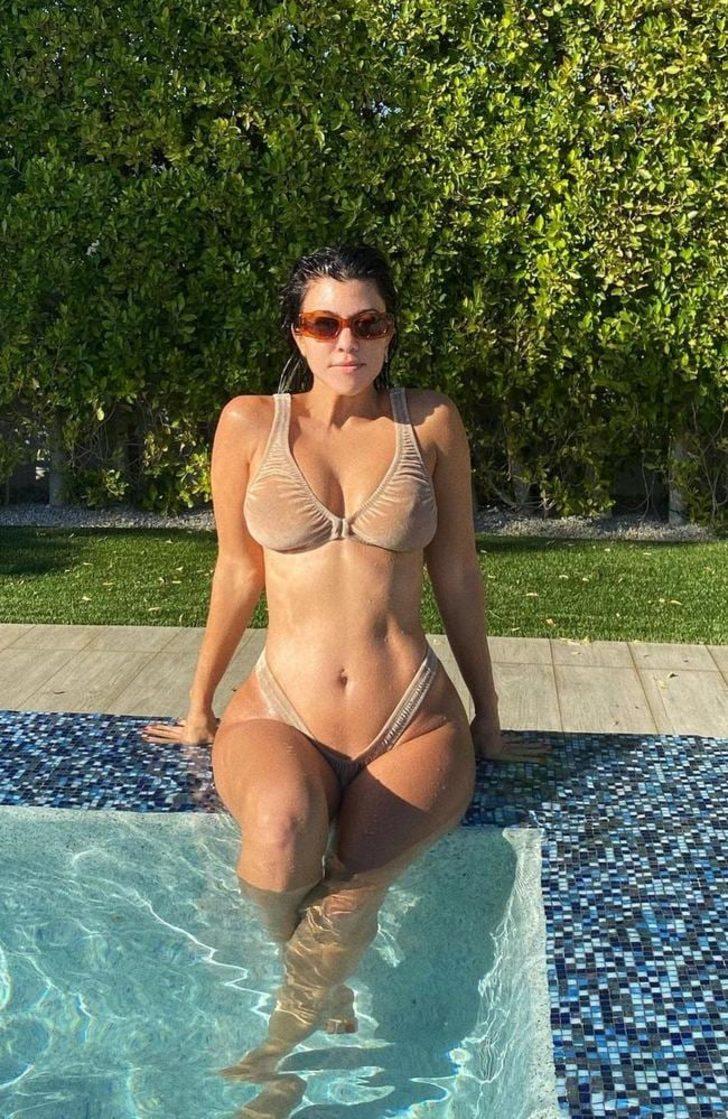 Kourtney Kardashian tangasını giyip daha iyi kalçanın sırrını verdi G4